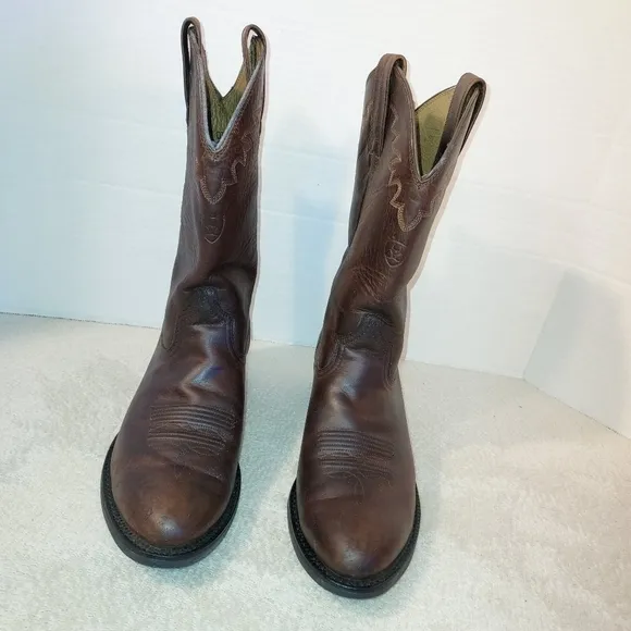 Ariat Sedona Lightly Distressed Brown Leather Western Boots size 9D