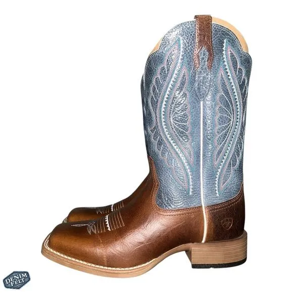 Ariat Women’s Brown/Gingersnap PrimeTime Square Toe Western Cowboy Boots | NEW!