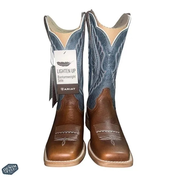 Ariat Women’s Brown/Gingersnap PrimeTime Square Toe Western Cowboy Boots | NEW!
