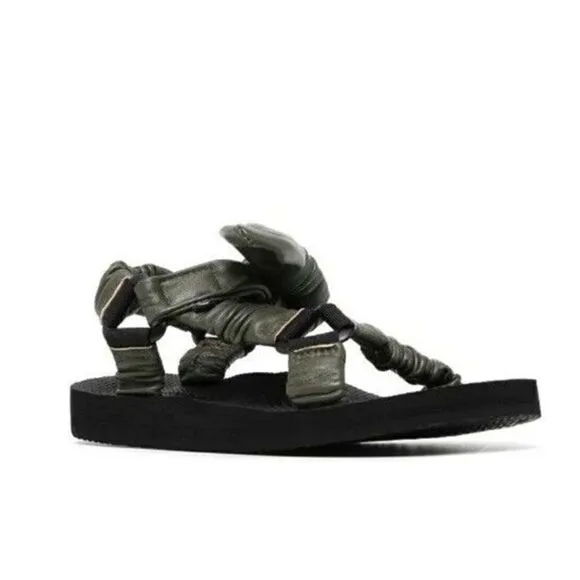 ARIZONA LOVE Womens Trekky Leather Sandals Size 41/US 11 Khaki Read Description