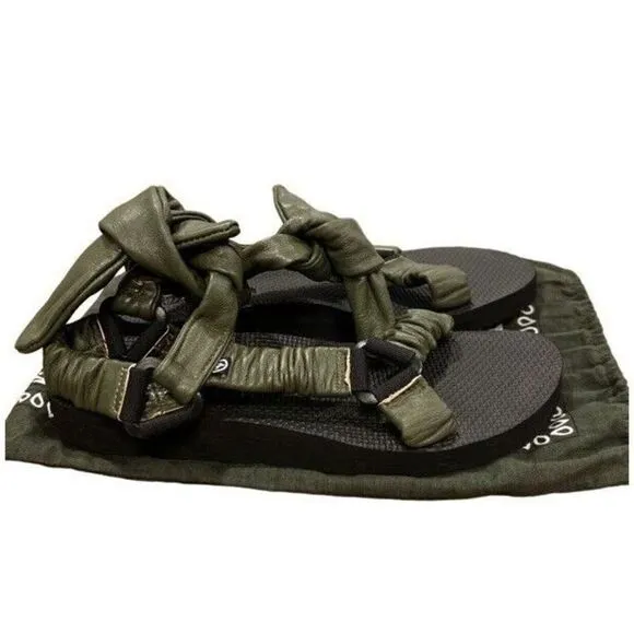 ARIZONA LOVE Womens Trekky Leather Sandals Size 41/US 11 Khaki Read Description