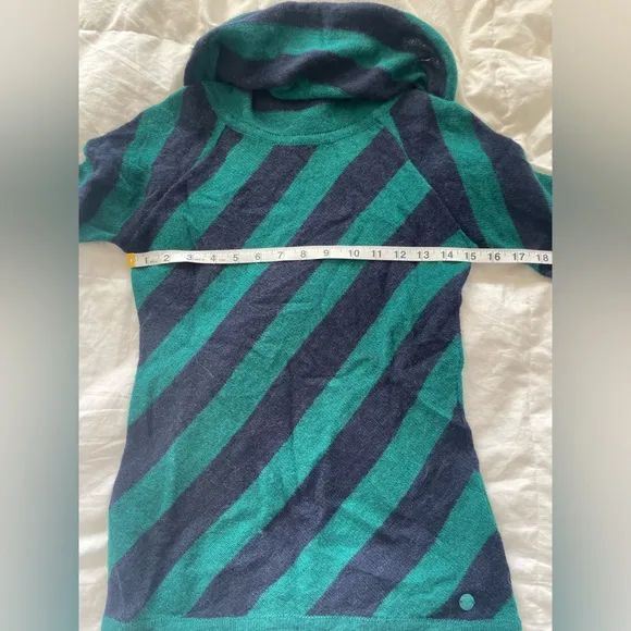 Armani Jeans vintage striped cowl neck sweater -wool, alpaca, acrylic blend | M