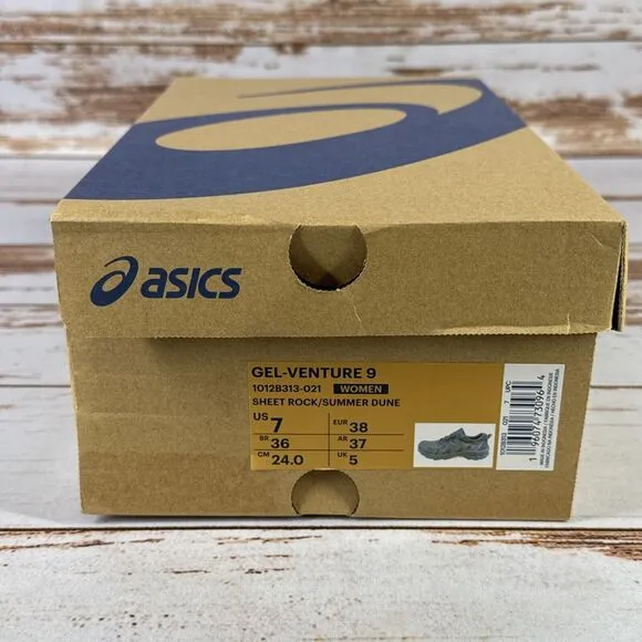 Asics Gel-Venture 9 Women's Size 7 Sheet Rock Summer Dune Running Shoes New