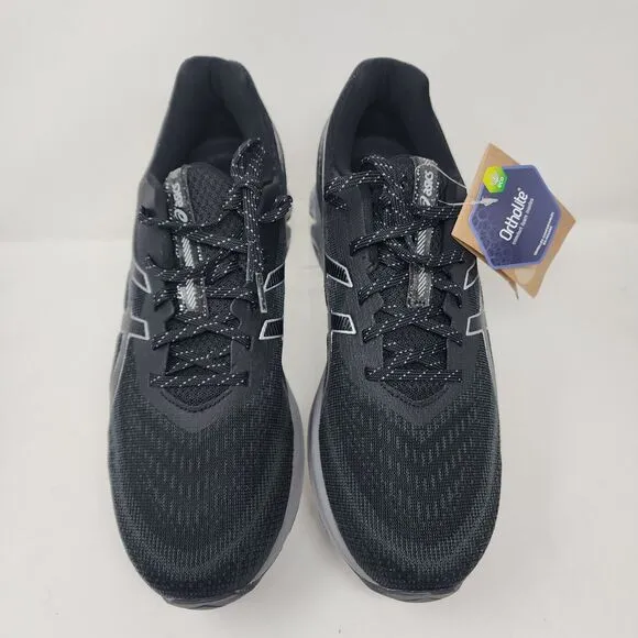 Asics Running Shoes Mens 11.5 Black Flyte Foam Gel Knit Gym Active Logo Sneakers