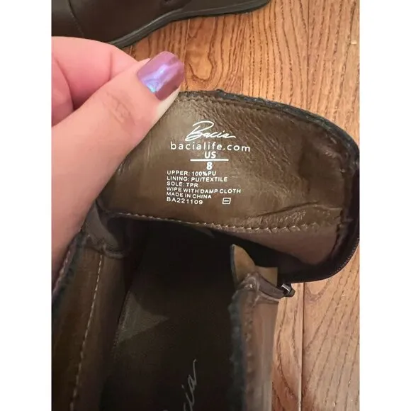 Bacia Women's Brown Wedge Ankle Boots Size 8‎