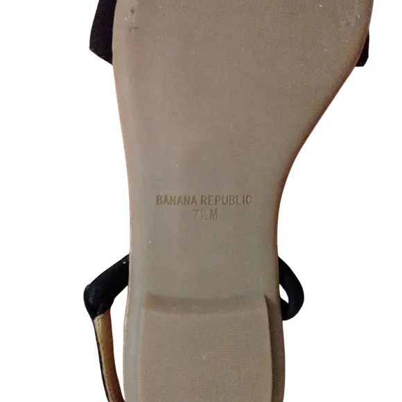 BANANA REPUBLIC Riley Fringe Sandal Black Suede Tassled Sandal Size 7.5