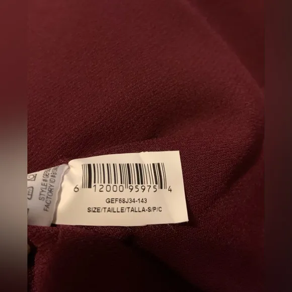 ✨⚡️💥BCBGeneration A Line Dress Swing sleeveles sheer top cocktail burgundy Sz S