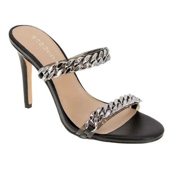 BCBGeneration Women's Jesta Dress Slide Sandals Black Size 11
