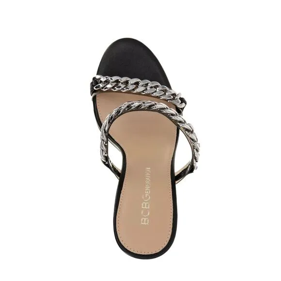 BCBGeneration Women's Jesta Dress Slide Sandals Black Size 11