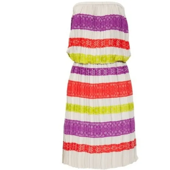 BCBGMAXAZRIA Mateo Lace appliqued crepe dress NWT