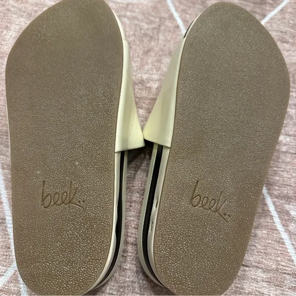 Beek Albatross Stripe Platform Sandals size 7