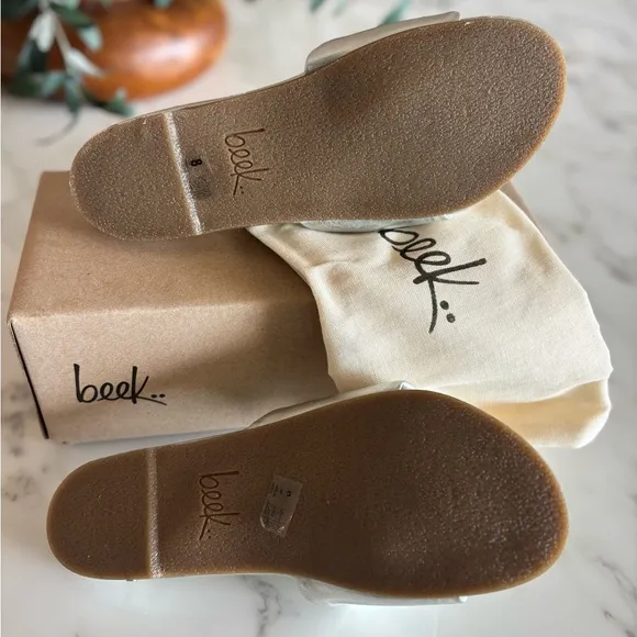 beek Baza Silver Sandal. New with box and dust bag.