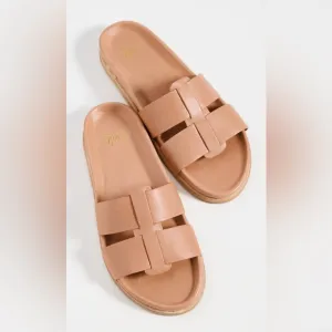 Beek Courser Leather Slide Sandals Honey Size 9 NEW