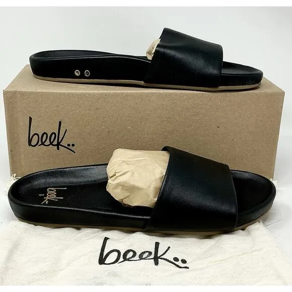 🆕Beek Gallito Leather Sandals Black Women NIB