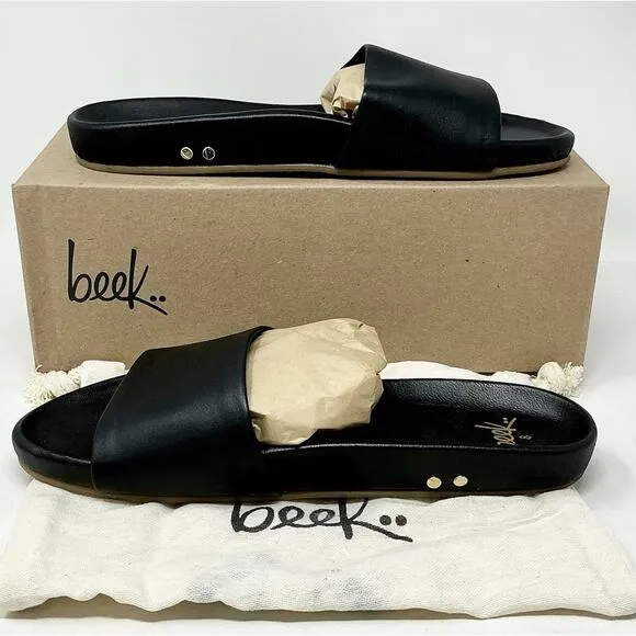 🆕Beek Gallito Leather Sandals Black Women NIB