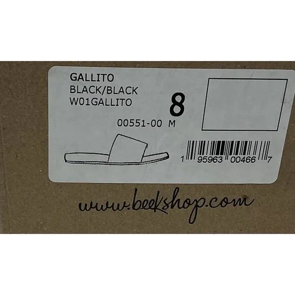 🆕Beek Gallito Leather Sandals Black Women NIB