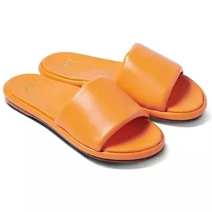 Beek Puffbird Sandals in Orchard Mille Orange New without Box