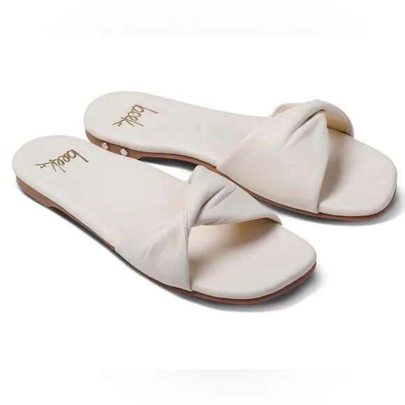Been Whipbird Leather Slide Sandal EGGSHELL women’s size 9m brand new in box