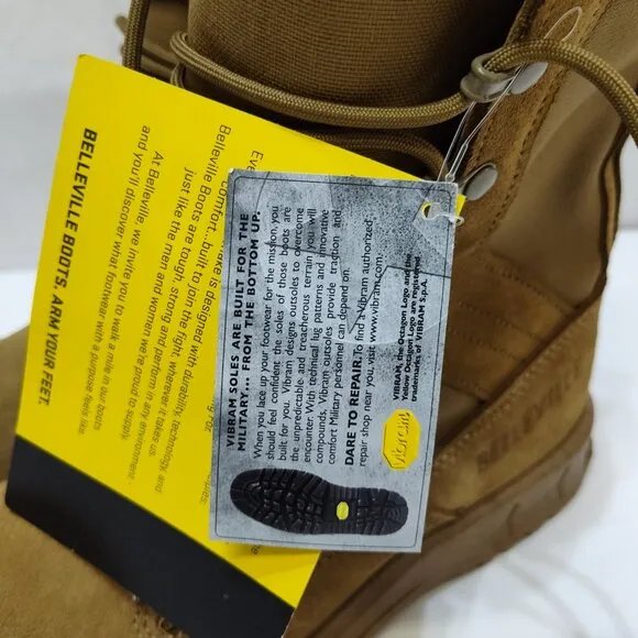 Belleville C290 Ultralight Combat Training Boot Sz 7R Vibram Outsole Coyote Brow