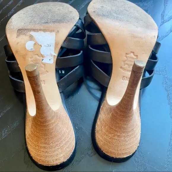 Bernardo Slide On Strappy Sandals, Stacked Heel, 6