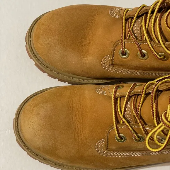 Big Kids Timberland 6&quot; FOLKSTONE Boots Junior size 3.5M camel Waterproof