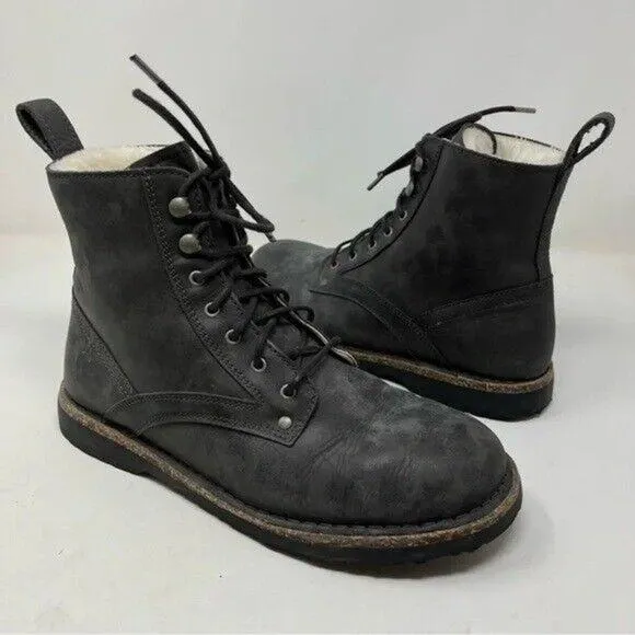 Birkenstock 41 Bryson graphite grey combat bootS Narrow military