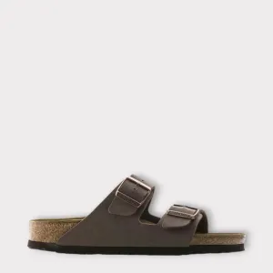 Birkenstock Arizona Birkibuc Slide Sandals in Mocca Birko-Flor Nubuck 0151181