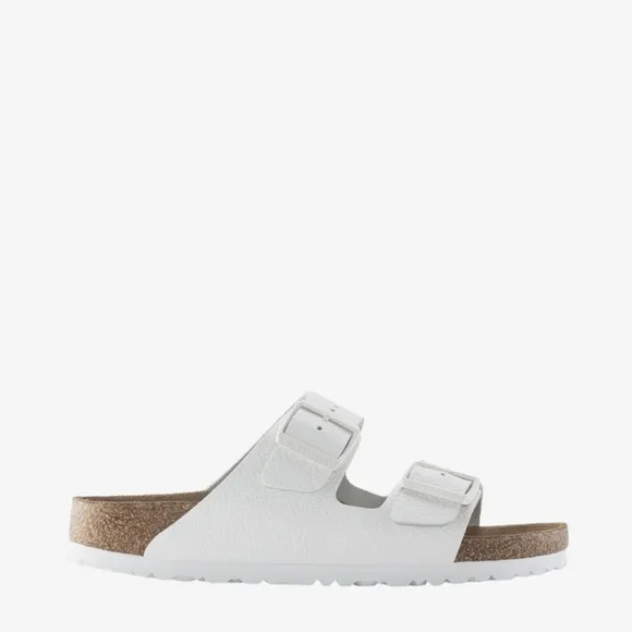 Birkenstock Arizona BS Soft Footbed Sandals, White Natural Leather. 1024945
