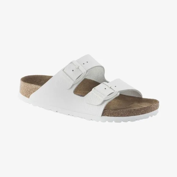 Birkenstock Arizona BS Soft Footbed Sandals, White Natural Leather. 1024945