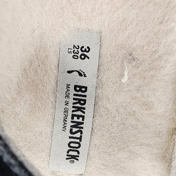 BIRKENSTOCK Arizona Rivet Wool Felt Doubleface Gray Sandals Regular Fit
