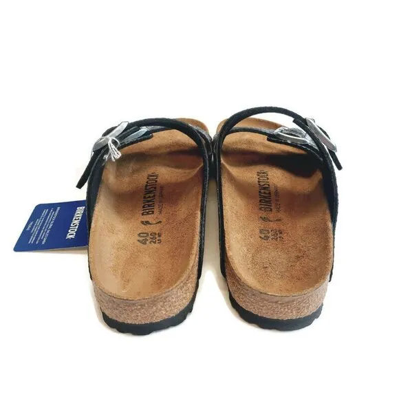 Birkenstock Arizona Sandals Mens 7 - 7.5 Womens 9 - 9.5 Black Python Narrow