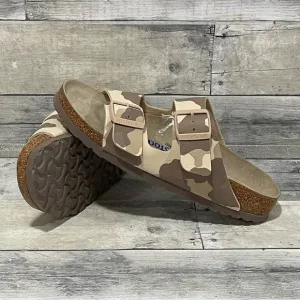 BIRKENSTOCK Arizona Soft Footbed Birko-Flor Sandals - Desert Soil Gray/Taupe 8.5