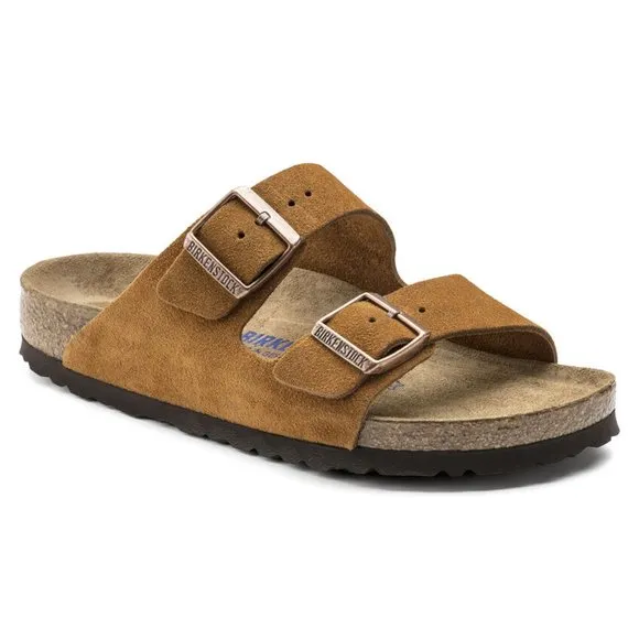 BIRKENSTOCK Arizona Suede Leather Soft footbed Sandals. Size: 9, 10, 12, 13