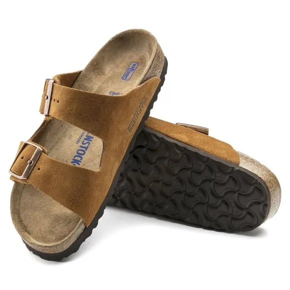 BIRKENSTOCK Arizona Suede Leather Soft footbed Sandals. Size: 9, 10, 12, 13