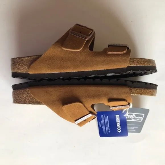 BIRKENSTOCK Arizona Suede Leather Soft footbed Sandals. Size: 9, 10, 12, 13