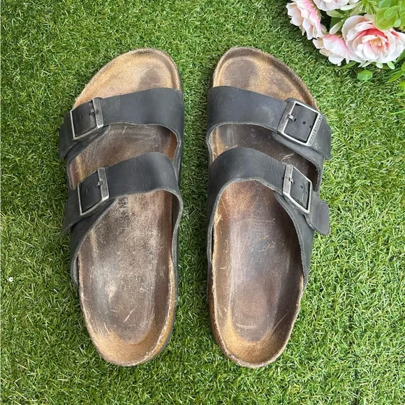 Birkenstock ArizonaOiled Leather - Black size 43 US 10-10.5
