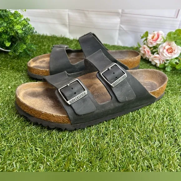 Birkenstock ArizonaOiled Leather - Black size 43 US 10-10.5