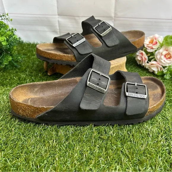 Birkenstock ArizonaOiled Leather - Black size 43 US 10-10.5
