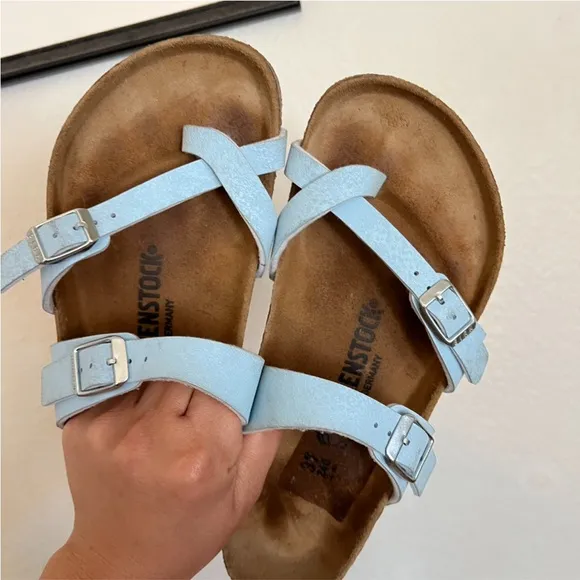 Birkenstock Blue Mayari Leather Sandals Size 6