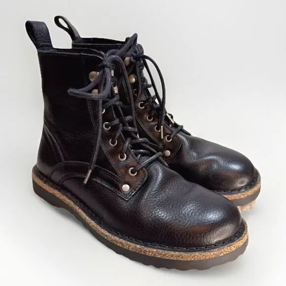 Birkenstock Boots 36EU/US5-5.5 Bryson Black Natural Leather Grunge Combat