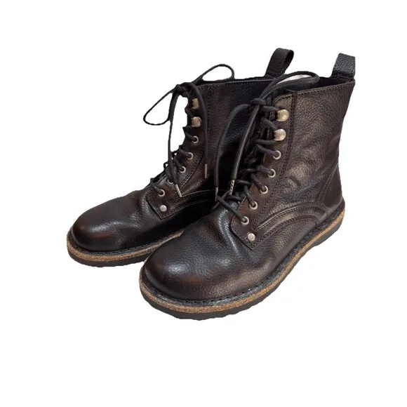 Birkenstock Boots 36EU/US5-5.5 Bryson Black Natural Leather Grunge Combat
