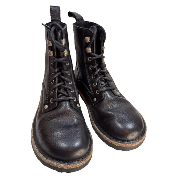 Birkenstock Boots 36EU/US5-5.5 Bryson Black Natural Leather Grunge Combat