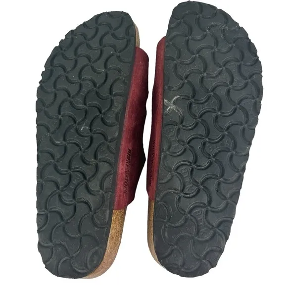 Birkenstock Florida Sandals Narrow Width Deep Red Leather Women's 36 US 5 - 5.5