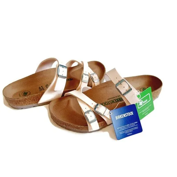 Birkenstock Franca Birkibuc Sandals Womens Size 10 Light Rose Regular Fit EU 41