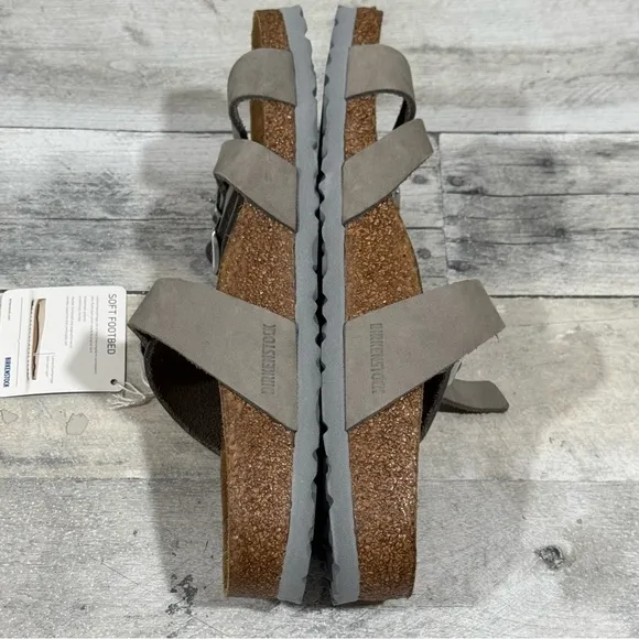 BIRKENSTOCK Franca Nubuck Leather Sandals in Dove Gray - Sz - 9-9.5 .US / 40 .EU