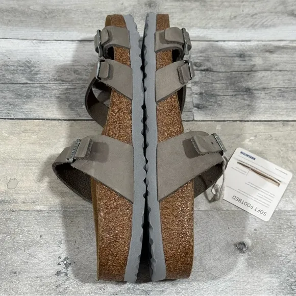 BIRKENSTOCK Franca Nubuck Leather Sandals in Dove Gray - Sz - 9-9.5 .US / 40 .EU