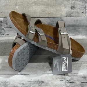 BIRKENSTOCK Franca Nubuck Leather Sandals in Dove Gray - Sz - 9-9.5 .US / 40 .EU