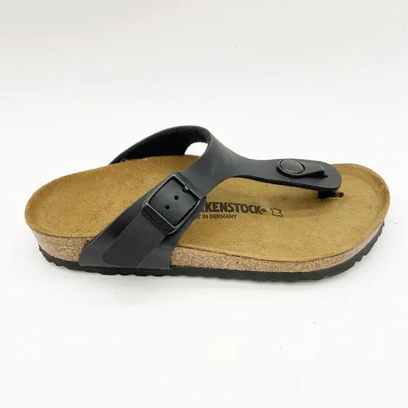 Birkenstock Gizeh Kids BS Black Birko-Flor Sandals Regular Fit US 12 EU 30