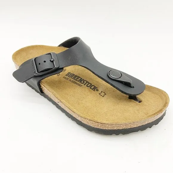 Birkenstock Gizeh Kids BS Black Birko-Flor Sandals Regular Fit US 12 EU 30