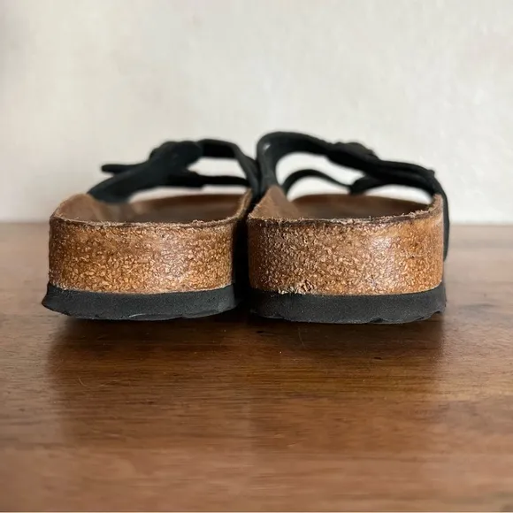 Birkenstock Granada Black Leather Sandals Size 8